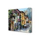 HomeRoots 29" Village Pathway and Colorful Buildings Giclee Wrap Canvas Wall Art