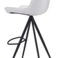 HomeRoots 29" White And Black Steel Low Back Bar Height Chairs in Set of Two