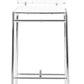 HomeRoots 29" White And Silver Steel Low Back Bar Height Chairs in Set of Two
