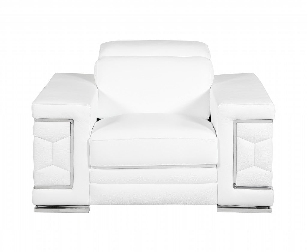 HomeRoots 29" to 38" Sturdy Chair in White Finish