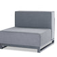 HomeRoots 29" x 35" x 41" Aluminum Modular Armless Chair in Gray Finish