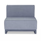 HomeRoots 29" x 35" x 41" Aluminum Modular Armless Chair in Gray Finish