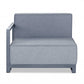 HomeRoots 29" x 37" x 41" Acrylic Modular Left Arm Chair in Gray Finish