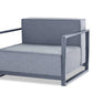HomeRoots 29" x 39" x 41" Aluminum Armchair in Gray Finish