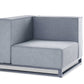 HomeRoots 29" x 41" x 41" Aluminum Modular Armless Corner in Gray Finish