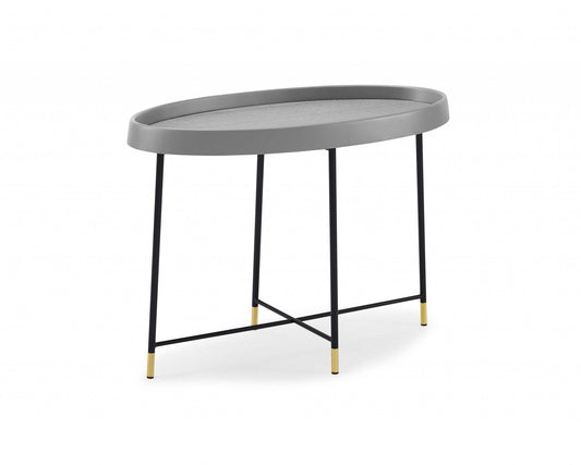 HomeRoots 29.5" x 16" x 21" Black Metal Side Table