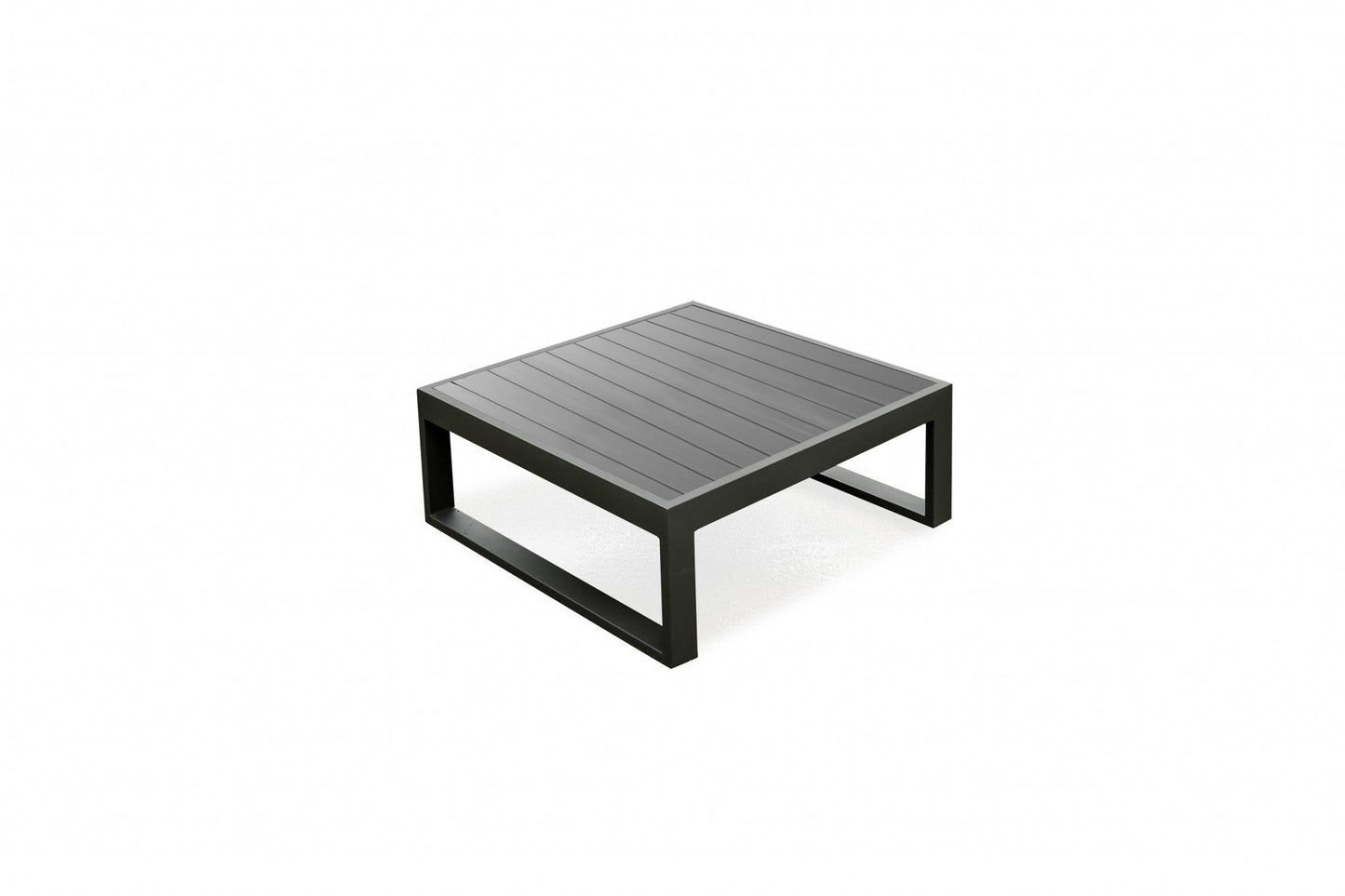 HomeRoots 29.5 x 29.5 x 12 Gray Aluminum Coffee Table