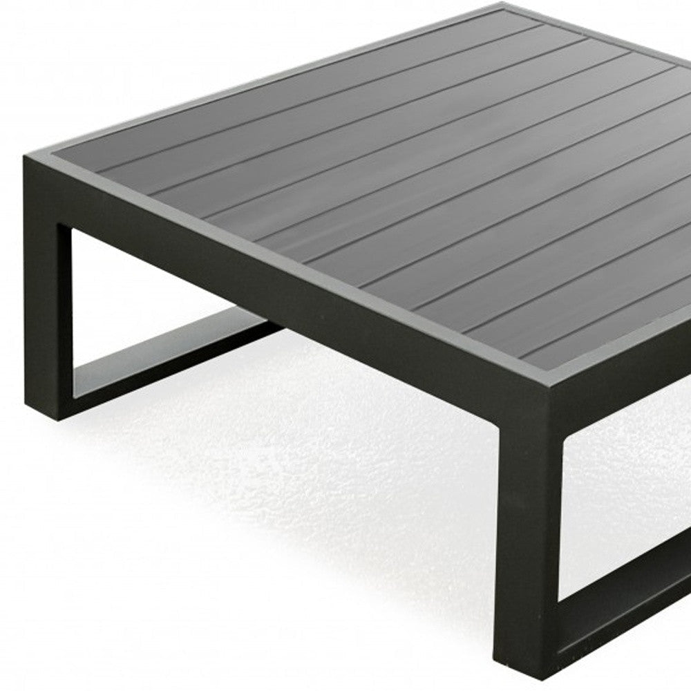 HomeRoots 29.5 x 29.5 x 12 Gray Aluminum Coffee Table