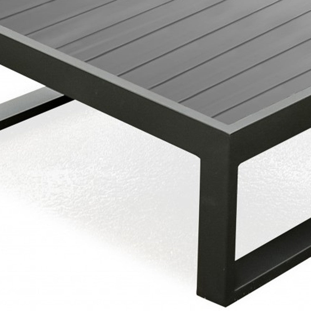 HomeRoots 29.5 x 29.5 x 12 Gray Aluminum Coffee Table