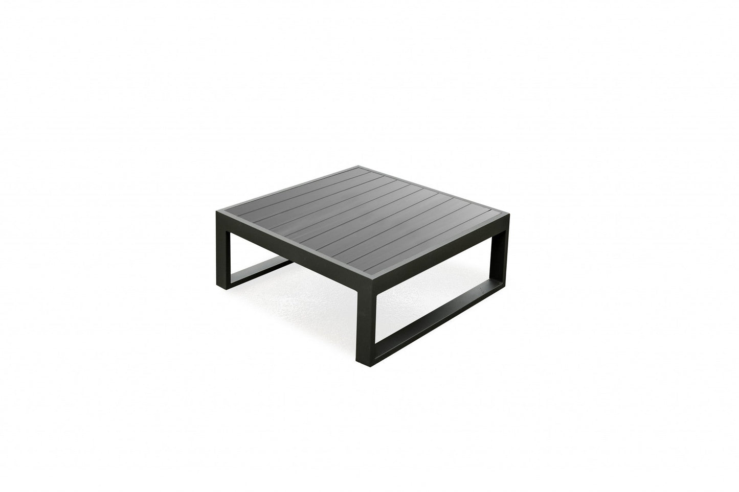 HomeRoots 29.5 x 29.5 x 12 Gray Aluminum Coffee Table