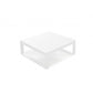 HomeRoots 29.5 x 29.5 x 12 White Aluminum Coffee Table