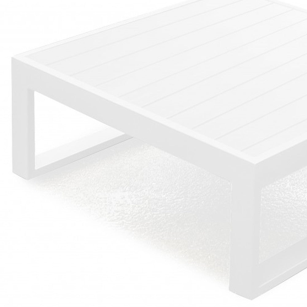 HomeRoots 29.5 x 29.5 x 12 White Aluminum Coffee Table