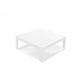 HomeRoots 29.5 x 29.5 x 12 White Aluminum Coffee Table