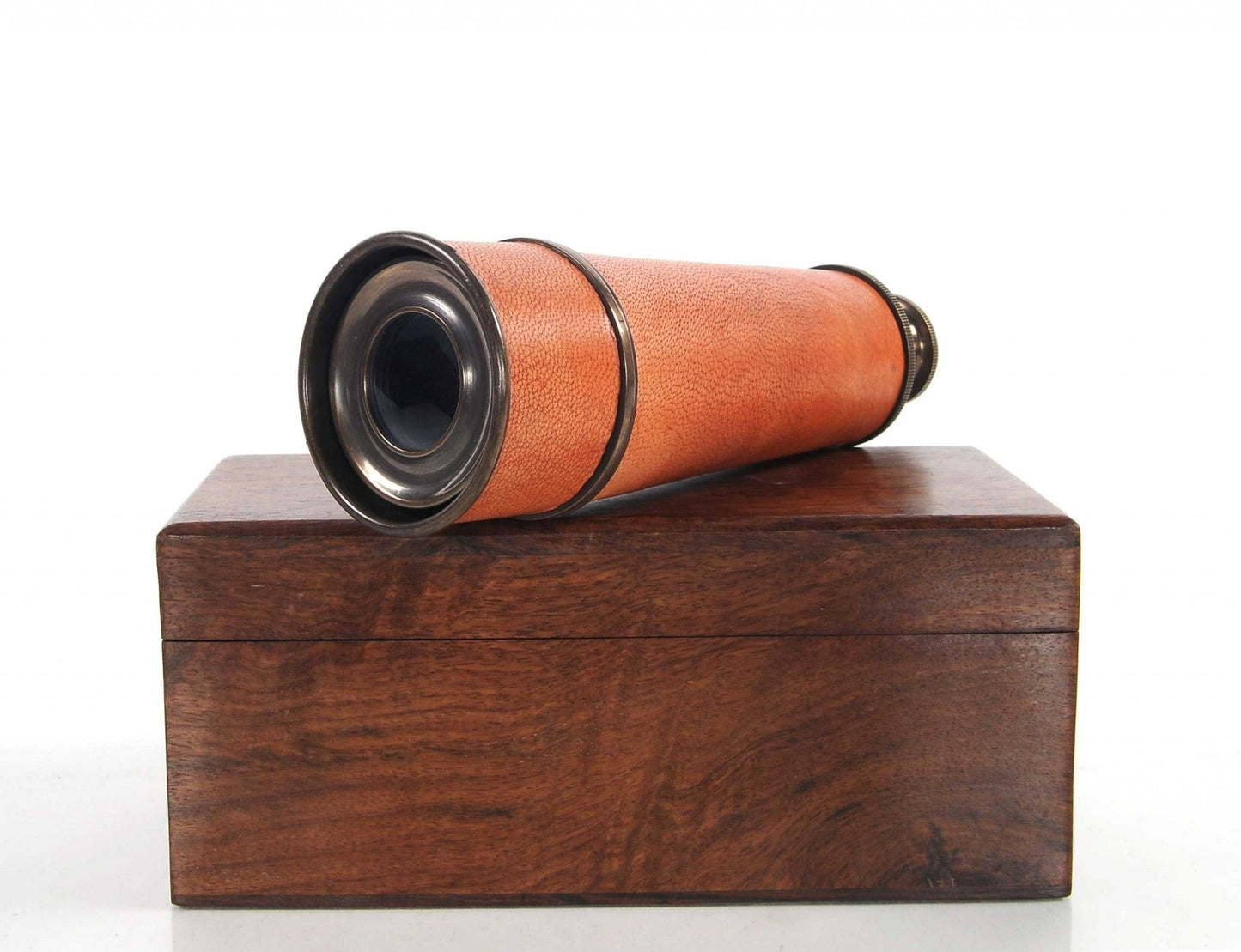 HomeRoots 2.25" x 16" x 2.25" Handheld Telescope in Wood Box