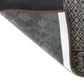 HomeRoots 2.5' x 5' Blue Grey and Brown Patchwork Design Area Rug