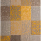 HomeRoots 2.5' x 5' Yellow and Gray Patchwork Design Area Rug