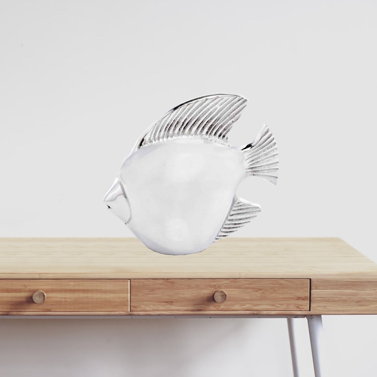 HomeRoots 2.5' x 6' x 6' Buffed Fish Sculpture