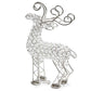 HomeRoots 2.5' x 8' x 14' Silver Crystal Reindeer