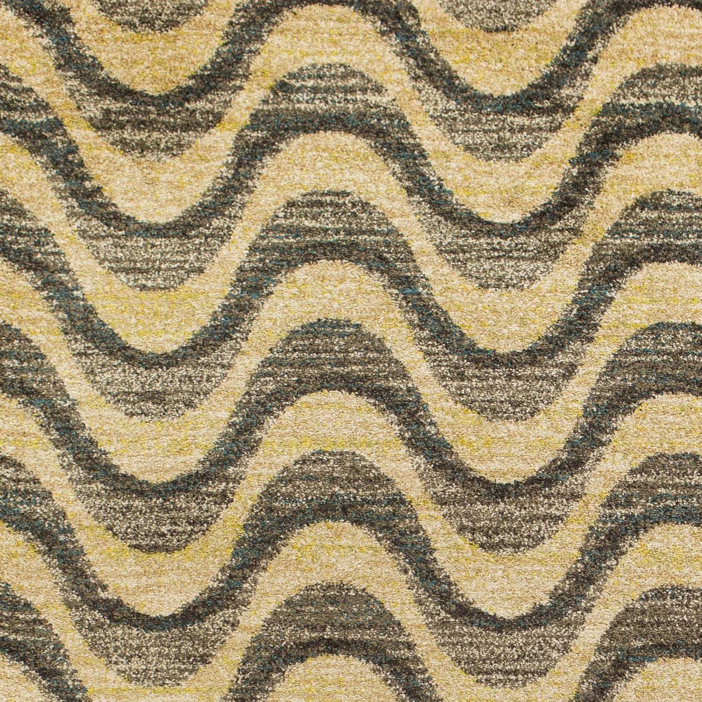 HomeRoots 2.7' x 4.11' Polypropylene Area Rug With Grey and Sand Finish
