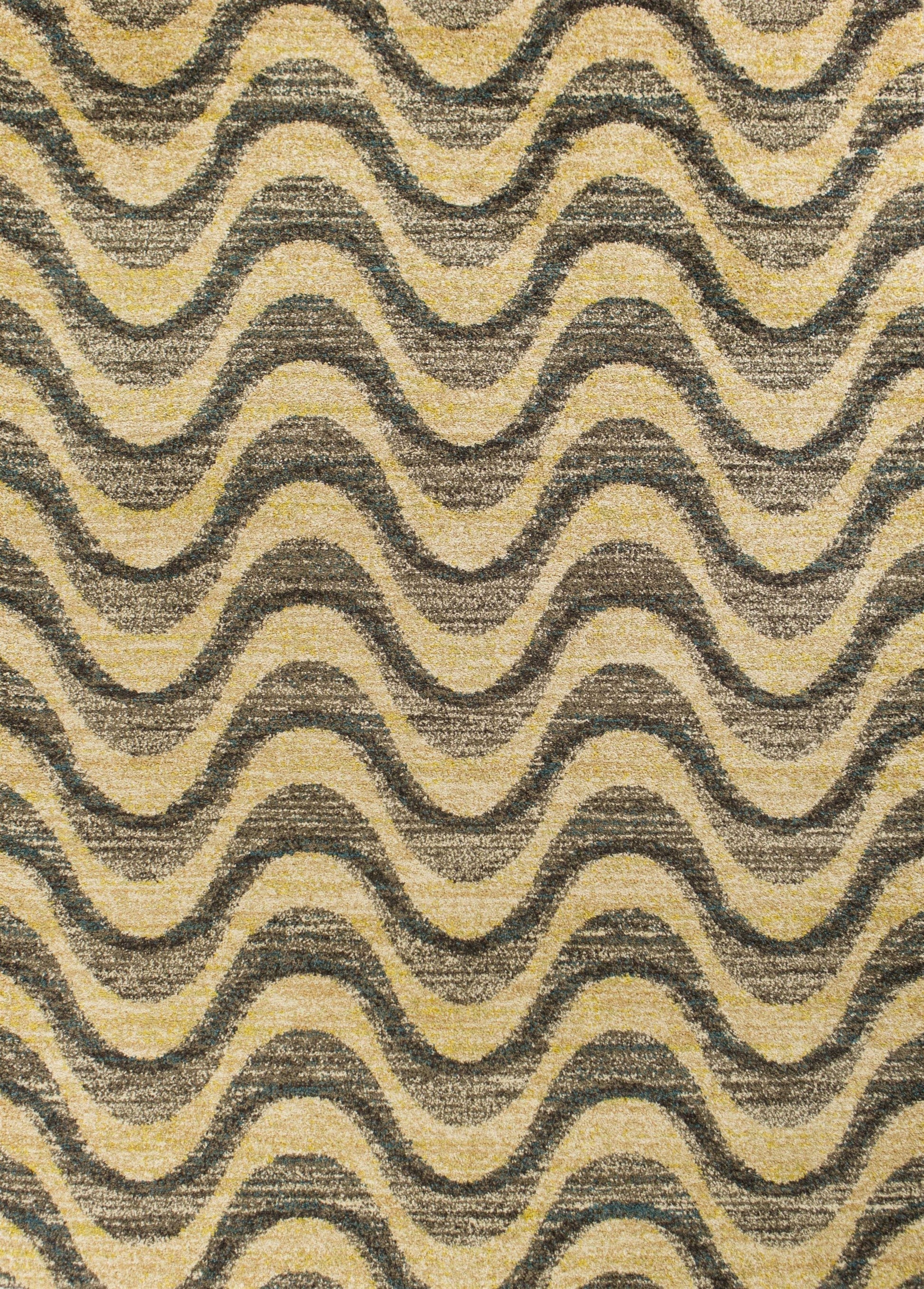 HomeRoots 2.7' x 4.11' Polypropylene Area Rug With Grey and Sand Finish