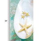 HomeRoots 3" Four Yellow Starfish and Colorful Seaglass Giclee Wrap Canvas Wall Art