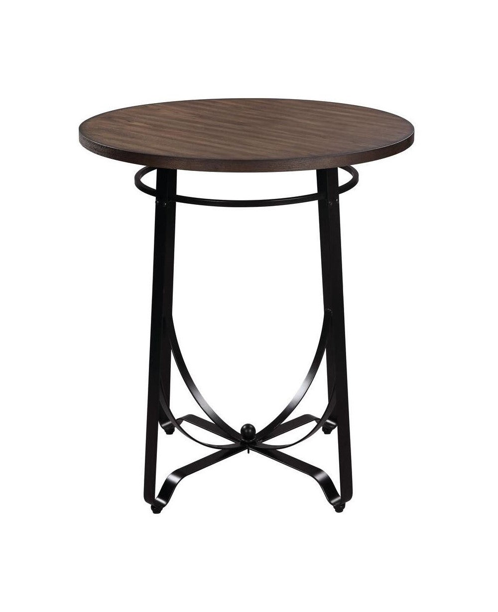 HomeRoots 3-Piece Bar Set In Walnut And Black