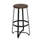 HomeRoots 3-Piece Bar Set In Walnut And Black