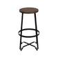 HomeRoots 3-Piece Bar Set In Walnut And Black