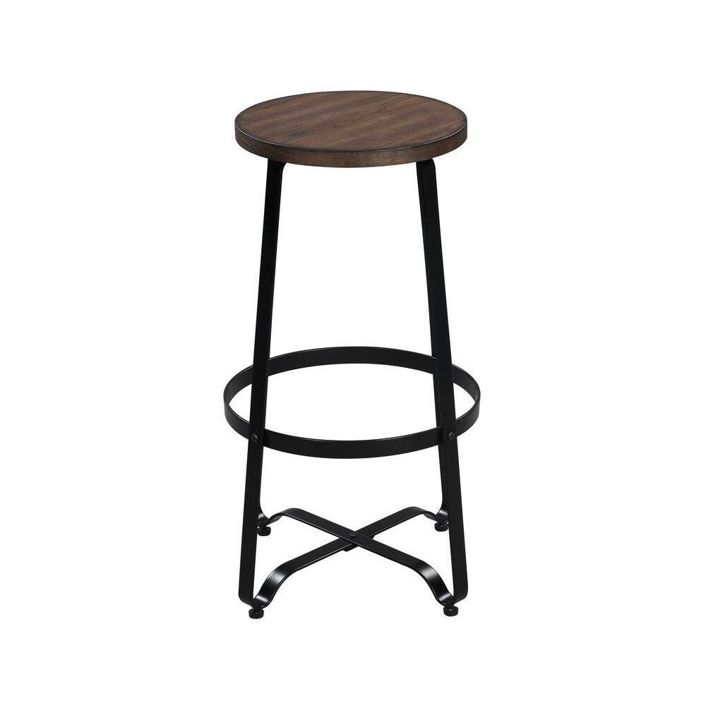 HomeRoots 3-Piece Bar Set In Walnut And Black