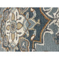 HomeRoots 3' Round Blue Traditional Medallion Area Rug