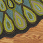 HomeRoots 3' Round Green Peacock Feather Area Rug