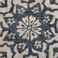 HomeRoots 3' Round Navy and White Decorative Area Rug