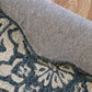 HomeRoots 3' Round Navy and White Decorative Area Rug