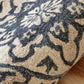 HomeRoots 3' Round Navy and White Decorative Area Rug