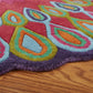 HomeRoots 3' Round Pink Floral Edged Area Rug
