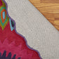 HomeRoots 3' Round Pink Floral Edged Area Rug