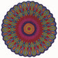 HomeRoots 3' Round Pink Floral Edged Area Rug