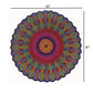 HomeRoots 3' Round Pink Floral Edged Area Rug
