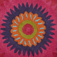 HomeRoots 3' Round Pink Floral Edged Area Rug