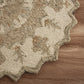 HomeRoots 3' Round Tan Retro Modern Medallion Area Rug
