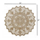 HomeRoots 3' Round Tan Retro Modern Medallion Area Rug