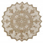 HomeRoots 3' Round Tan Retro Modern Medallion Area Rug