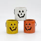 HomeRoots 3" Set of Three Jack-O-Lantern Ceramic Candle Holders