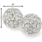 HomeRoots 3' Silver Iron and Crystal Spheres Set Of 2