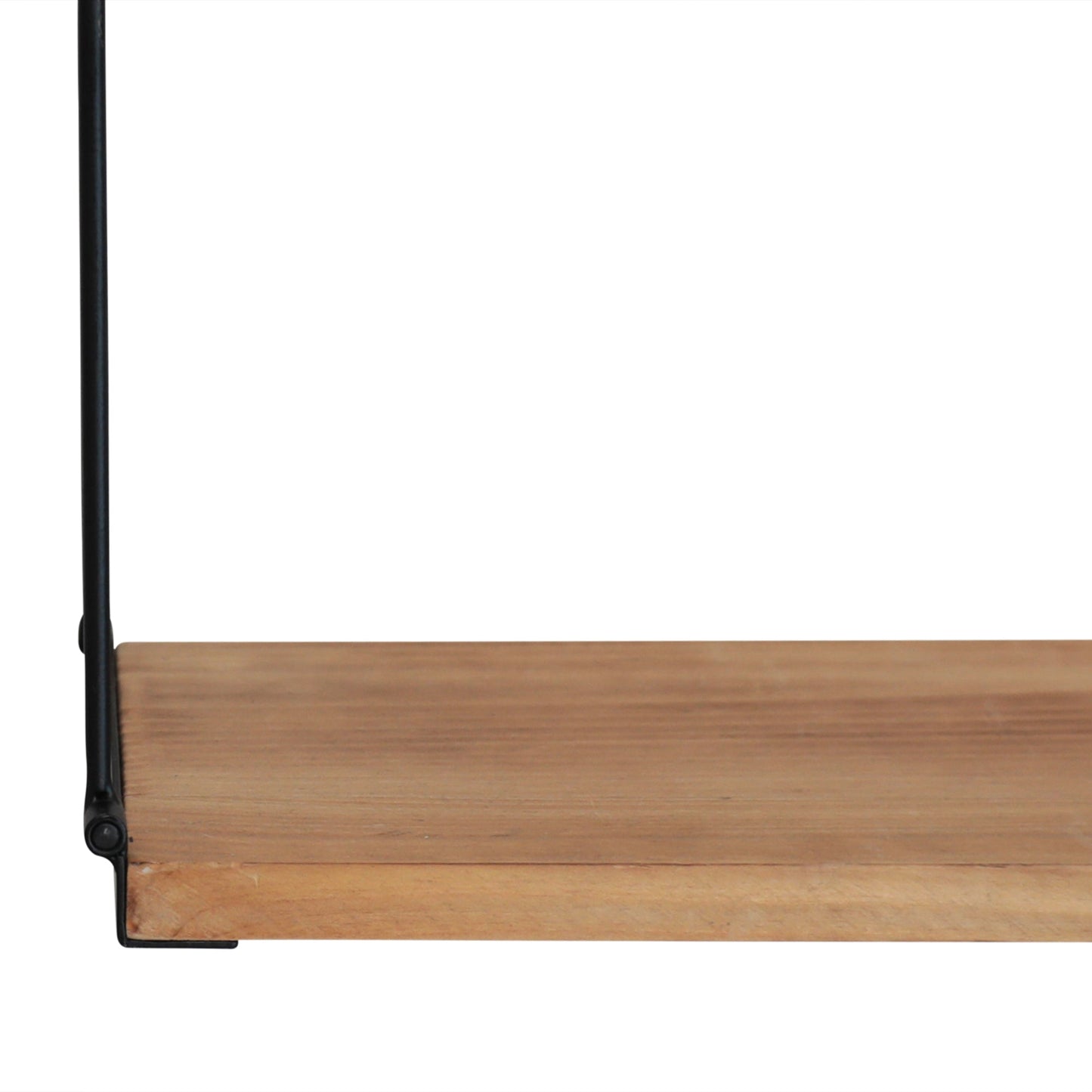 HomeRoots 3 Tier Nested Black Metal and Wood Shelf