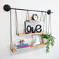 HomeRoots 3 Tier Nested Black Metal and Wood Shelf