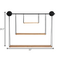 HomeRoots 3 Tier Nested Black Metal and Wood Shelf