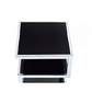 HomeRoots 3 Tier Shelves End Table With Black Glass And Chrome