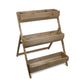 HomeRoots 3 Tier Wooden Shelves Storage Plant Stand