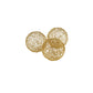 HomeRoots 3' X 3' X 3' Gold Iron Wire Spheres Box Of 3